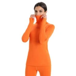 Icebreaker W MERINO LS ROLL NECK Damen - Funktionsshirt -CasualPro Verkäufe 5637954526 c merino ls roll neck icebreaker 24